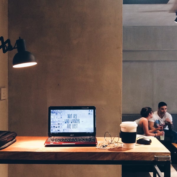 It's a perfect place to work or study with a cup of a good coffee.