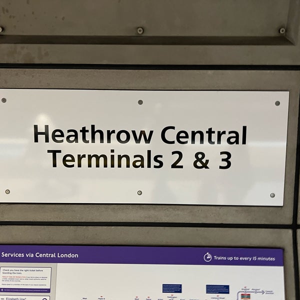 Heathrow Terminals 2 & 3 Railway Station (HXX) 24 tips from 10254