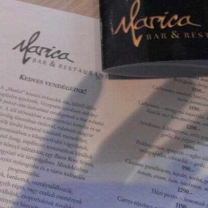 Photo taken at Marica Café-Bar &amp; Restaurant by Balázs K. on 1/3/2013