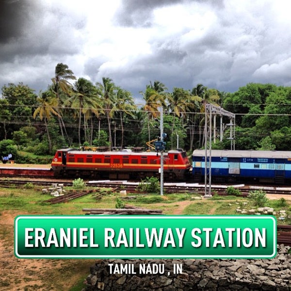 Photo taken at Eraniel Railway Station by Karthick G. on 6/19/2013