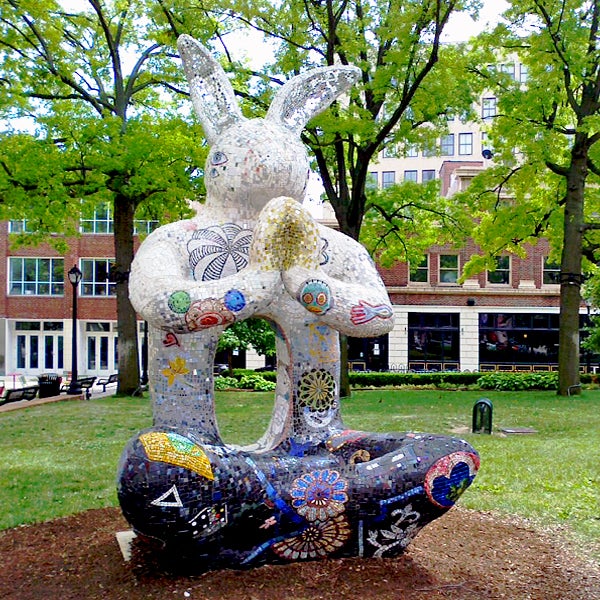 Earth Rabbit Sculpture Outdoor Sculpture in Grand Center