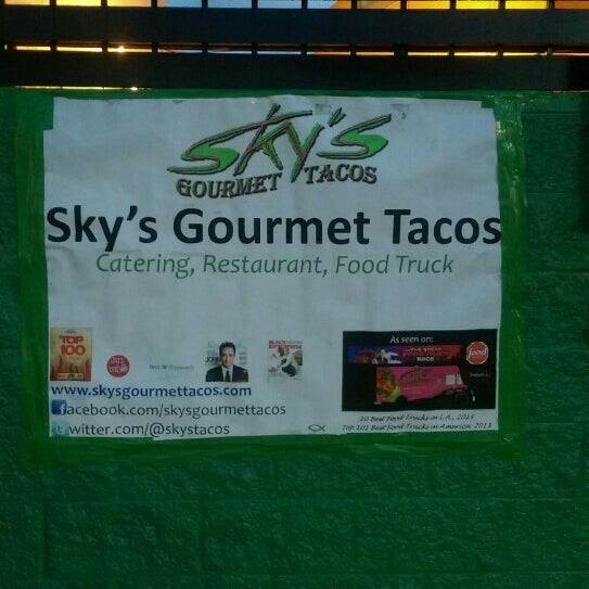 Photo taken at Sky&#39;s Gourmet Tacos by Pj S. on 6/30/2015