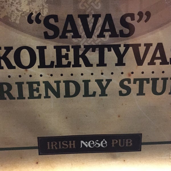 Photo taken at Nesė Irish Pub by Tautvydas T. on 2/16/2015
