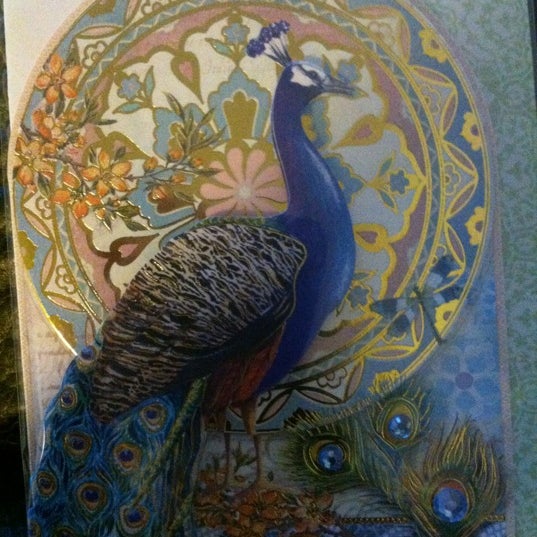Superbly friendly staff and a dazzling array lovingly made of confections. The coffee is delicious and I found these gorgeous mostly Victorian themed cards.  I'm loving my nouveau peacock!