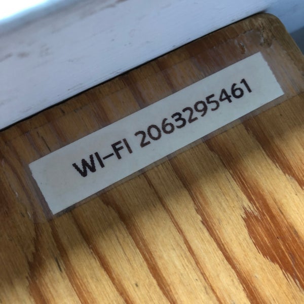 Wifi password is their phone number: 2063295461