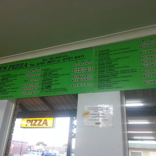 Joe's Pizza House Bunbury, WA