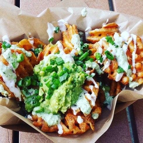 What you should get: The wachos! (Waffle fries with nacho toppings). More specifically, the bleu cheese and guac wachos.