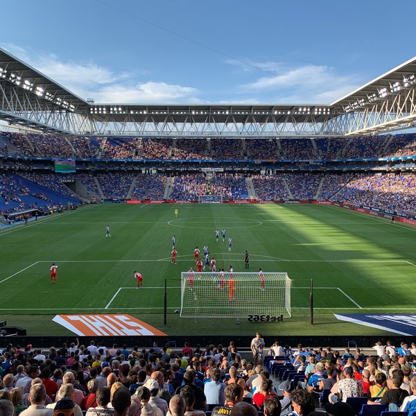 Photo taken at RCDE Stadium by Joel G. on 8/18/2019