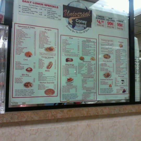 Grandy's coney island sale menu