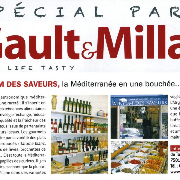 La méditerranée en une bouchée et le Gault & Millau spécial Paris- Eté 2013