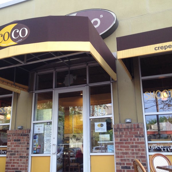 Photo taken at Coco Crepes, Waffles &amp; Coffee by Becky F. on 4/5/2015