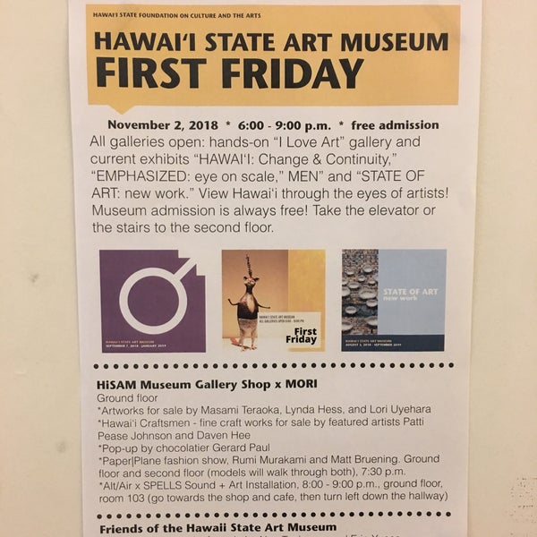 รูปภาพถ่ายที่ Hawai&#39;i State Art Museum (HiSAM) โดย Yui เมื่อ 11/3/2018