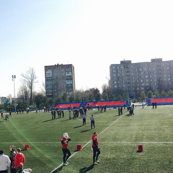 Photo taken at Стадион «Планета» by Vladislava  P. on 3/26/2016