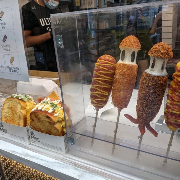 photos at oh k dog egg toast hot dog joint in lower east side