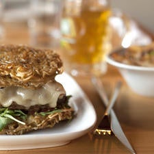The Wisconsin aged cheddar on the ramen burger was masterfully melted and played well against sun-dried tomatoes, arugula and a perfectly runny fried egg.