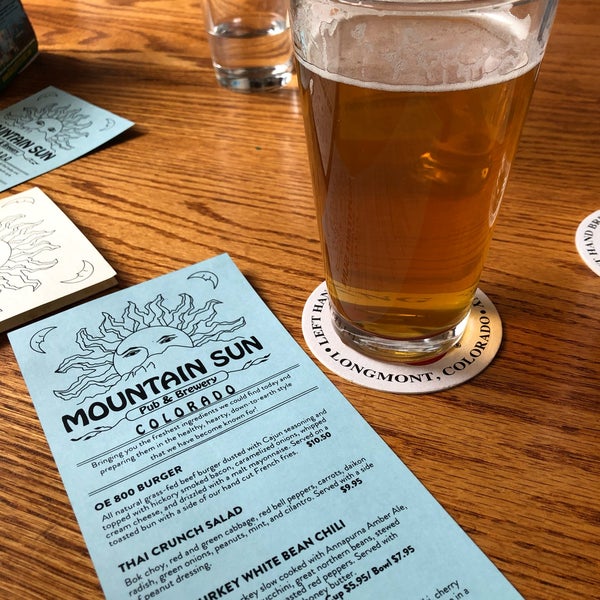 Photo taken at Mountain Sun Pub &amp; Brewery by Audrey T. on 3/22/2019