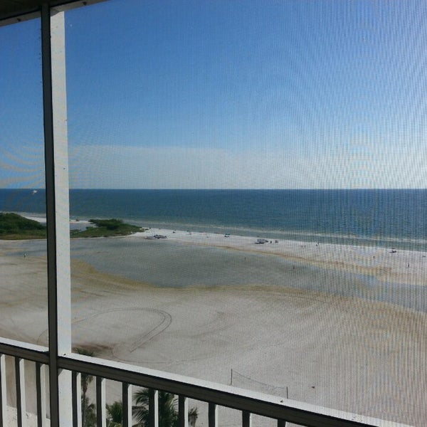 Great views from high floor beach front rooms.  This is from room 1105.