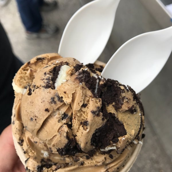 If for some reason you don't get the Ooey Gooey Butter Cake, go with the Cookie Au Lait. Ample Hills ice cream is thick, creamy, and dense with sooo many toppings, so get ready to treat yourself.