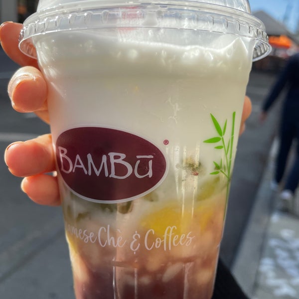 Photo taken at Bambū Desserts &amp; Drinks by Trang P. on 3/8/2021