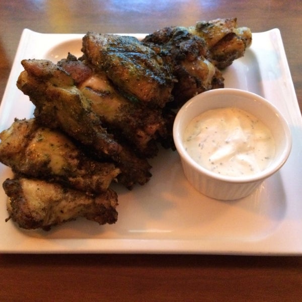 Happy Hour grilled chicken wings done to order