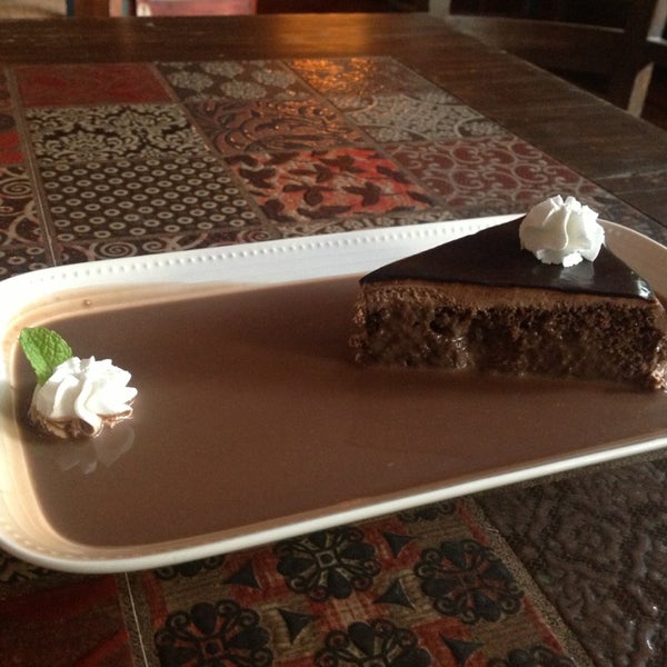Chocolate tres Leches is heaven. Don't leave without trying.