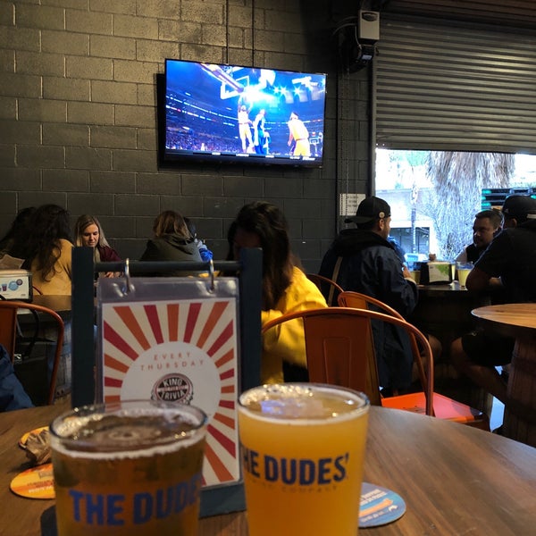 Photo taken at The Dudes&#39; Brewing Company by Michelle H. on 2/3/2019