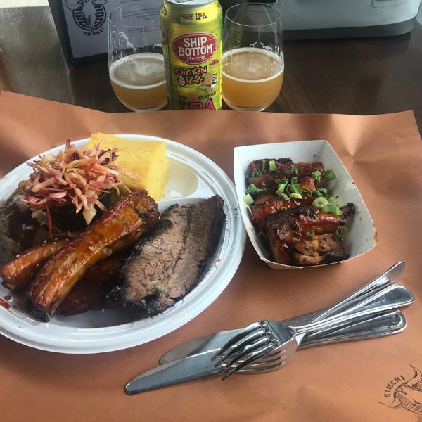 Photo taken at Kimchi Smoke Barbecue by @njwineandbeer on 5/31/2018
