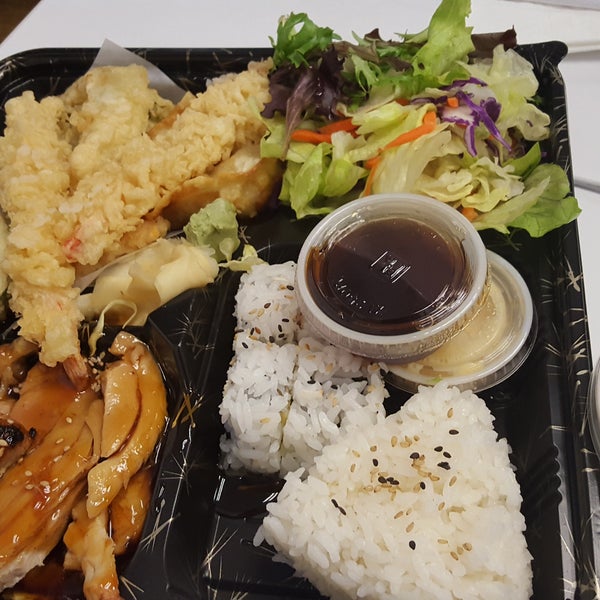 Teriyaki chicken bento box. Big portions average quality
