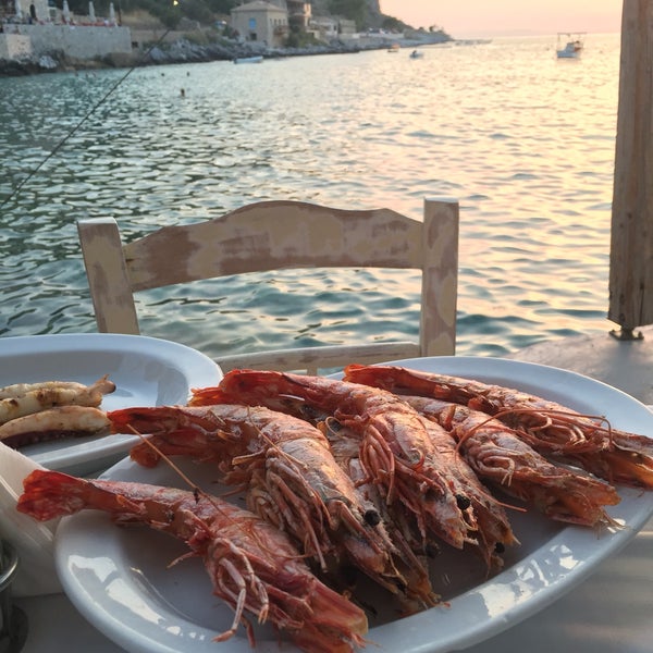 The shrimps are amazing I definitely recommend them. The octopus is also great. The view is a big plus especially during sunset.