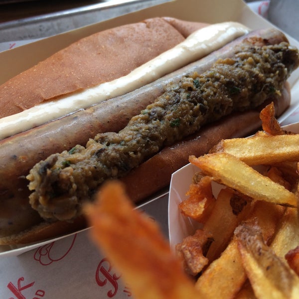 Photo taken at Bark Hot Dogs by Thomas R. on 4/20/2015