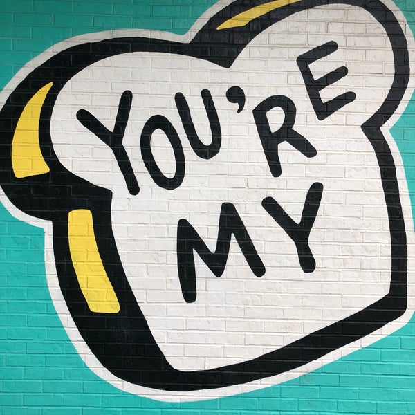 Photo taken at You&#39;re My Butter Half (2013) mural by John Rockwell and the Creative Suitcase team by Vinay on 4/13/2019