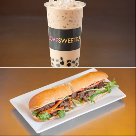 Lunch? Get that satisfaction that comes with a savory Banh-Mi and boba MilkTea from I LOVE SWEETEA.