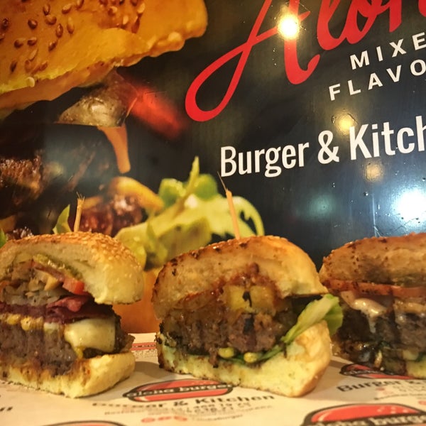 Photo taken at Aloha Burger &amp; Kitchen by F CİHAD D. on 12/2/2017