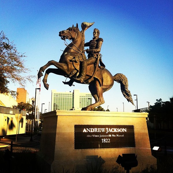 Andrew Jackson Statue Sculpture Garden in Downtown Jacksonville