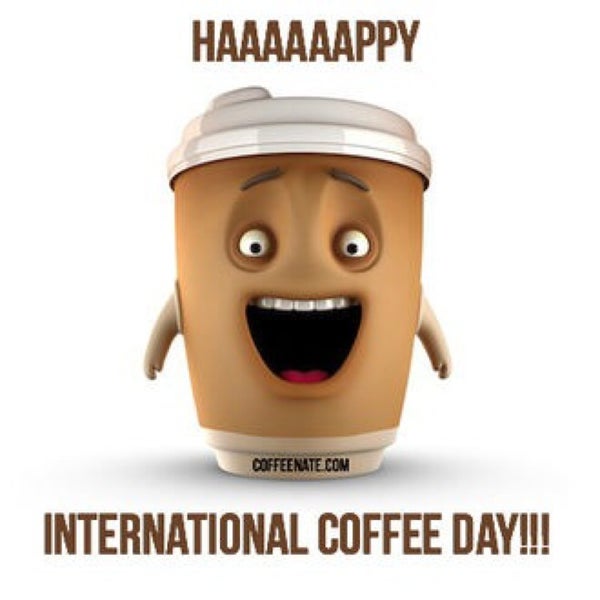 My coffee day. Happy International Coffee Day. Смеется с чашкой. Международный день кофе юмор.