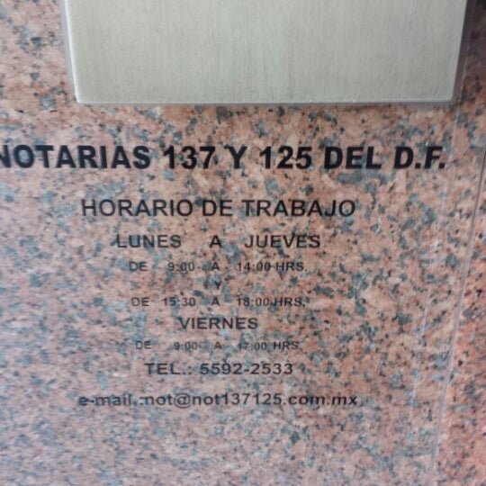 Notarías 137 y 125 Notarías 137 y 125