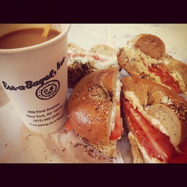 Photo taken at Ess-a-Bagel by Tandy C. on 11/19/2012