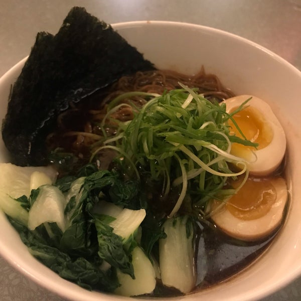 Not sure about the ramen hype. Got the shoyu and thought it tasted kinda weird. The chicken sandwich was really good, but the crispy eggplant was AMAZING.