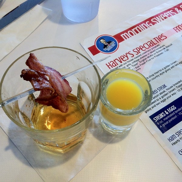 Ask for the Brunchy shot: Jameson, OJ and Bacon.
