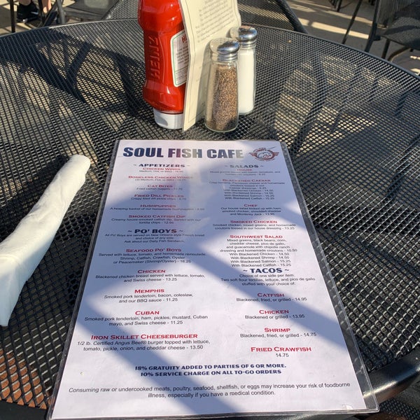Soul fish menu deals