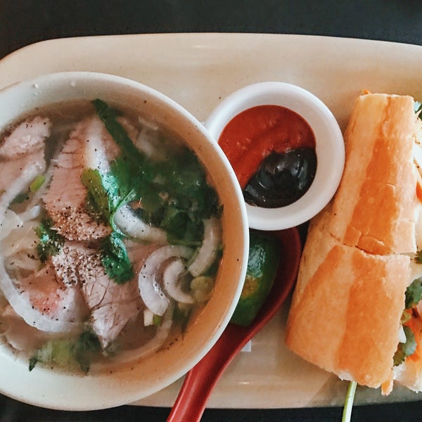 The lunch special is great - mini beef pho and the bahn mi of your choice! The steak or tumeric fish bahn mi are my faves.