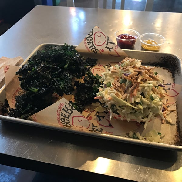 Sides of cole slaw and roasted kale are large, flavorful and filling. $8 for the pair makes a well-balanced and filling (vegetarian-friendly) meal.