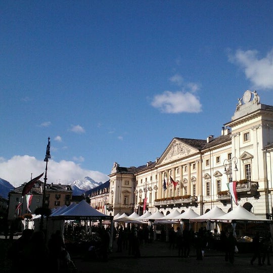 Photo taken at Piazza Chanoux by Maurizio E. on 11/2/2012