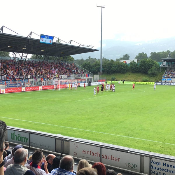 Photo taken at Rheinpark Stadion by Stefan M. on 7/31/2016