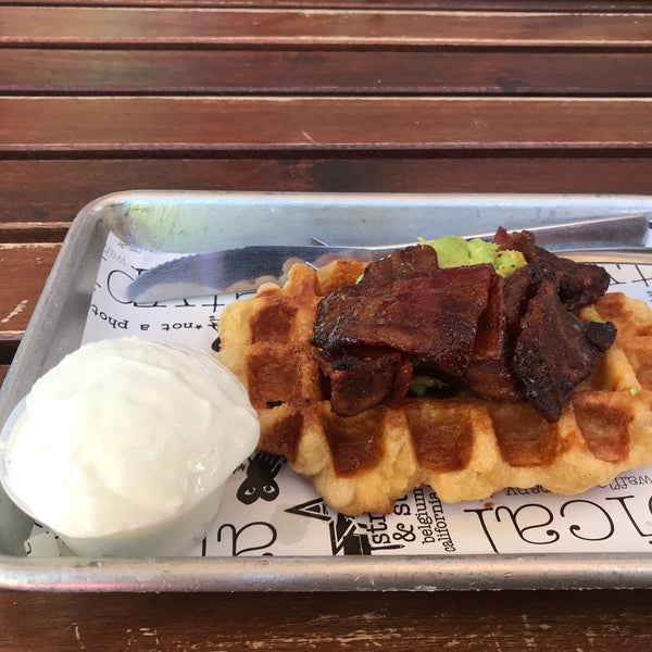 Photo taken at Atypical Waffle Company by Vanessa H. on 8/29/2019