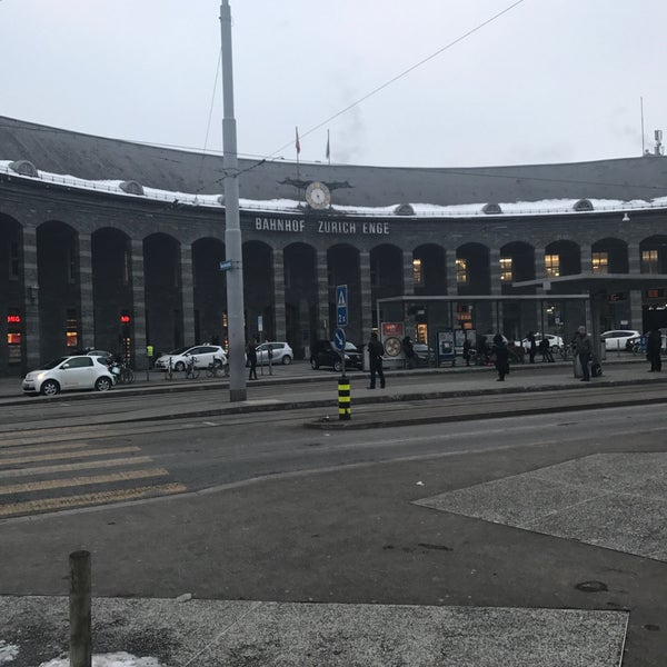 Photo taken at Bahnhof Zürich Enge by Mehmet G. on 1/26/2017