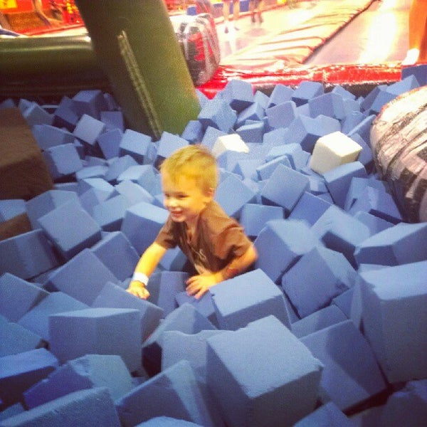 Photo taken at Big Time Trampoline Fun Center by Michelle S. on 9/21/2012