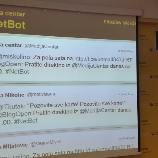 รูปภาพถ่ายที่ Medija centar โดย Vesna O. เมื่อ 2/24/2015