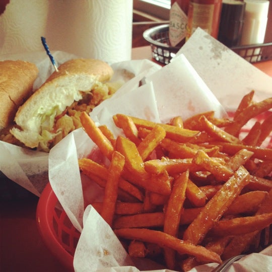 Student discount! Po-Boys are huge 