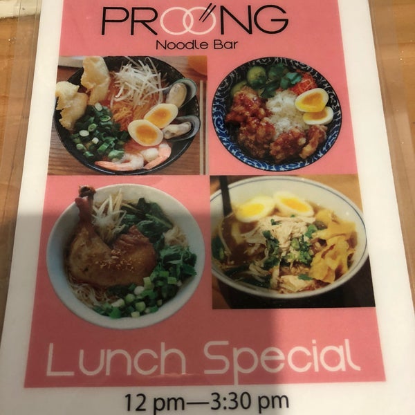 Photo taken at Proong Noodle Bar by Ian G. on 3/8/2018